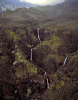 Cloudy Kahili (Five Sisters) Falls - Kauai, Hawaii
