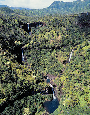 Sunny Kahili (Five Sisters) Falls - Kauai, Hawaii